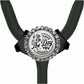A black and white medical stethoscope with a decorative charm featuring a skeleton and the text "The Day You Deserve".