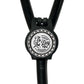 A black stethoscope with a silver cap-shaped charm featuring a skull and crossbones design and the text "The Day You Reserve".
