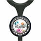 A personalized nameplate with a floral design, featuring the name 'Eliza' on it.