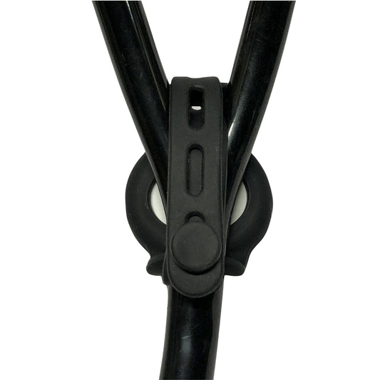 Gold on Black Yoke Stethoscope Id Name Air Tag Holder Personalized