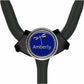 A stethoscope with a personalized name badge on it.