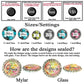 a poster with a bunch of different types of buttons