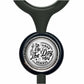 A black and white medical device with a circular design featuring a skeleton and the text "Have a Day, You Deserve".