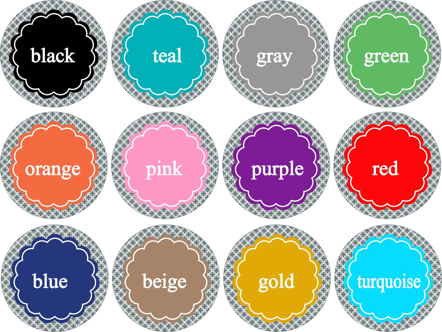 Lattice Pattern (12 Colors) Retractable ID Badge Reel Holder