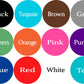 12 Solid Color Script Font Name Purse Hanger - Women's Bag Hanger for Table or Desk