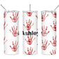 ER Bloody Handprint 20 oz Skinny Tumbler