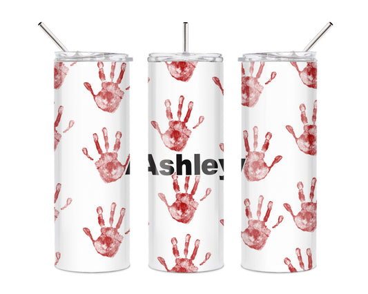 ER Bloody Handprint 20 oz Skinny Tumbler