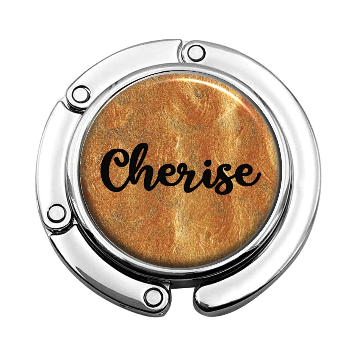 a close up of a metal object with the word cherse on it