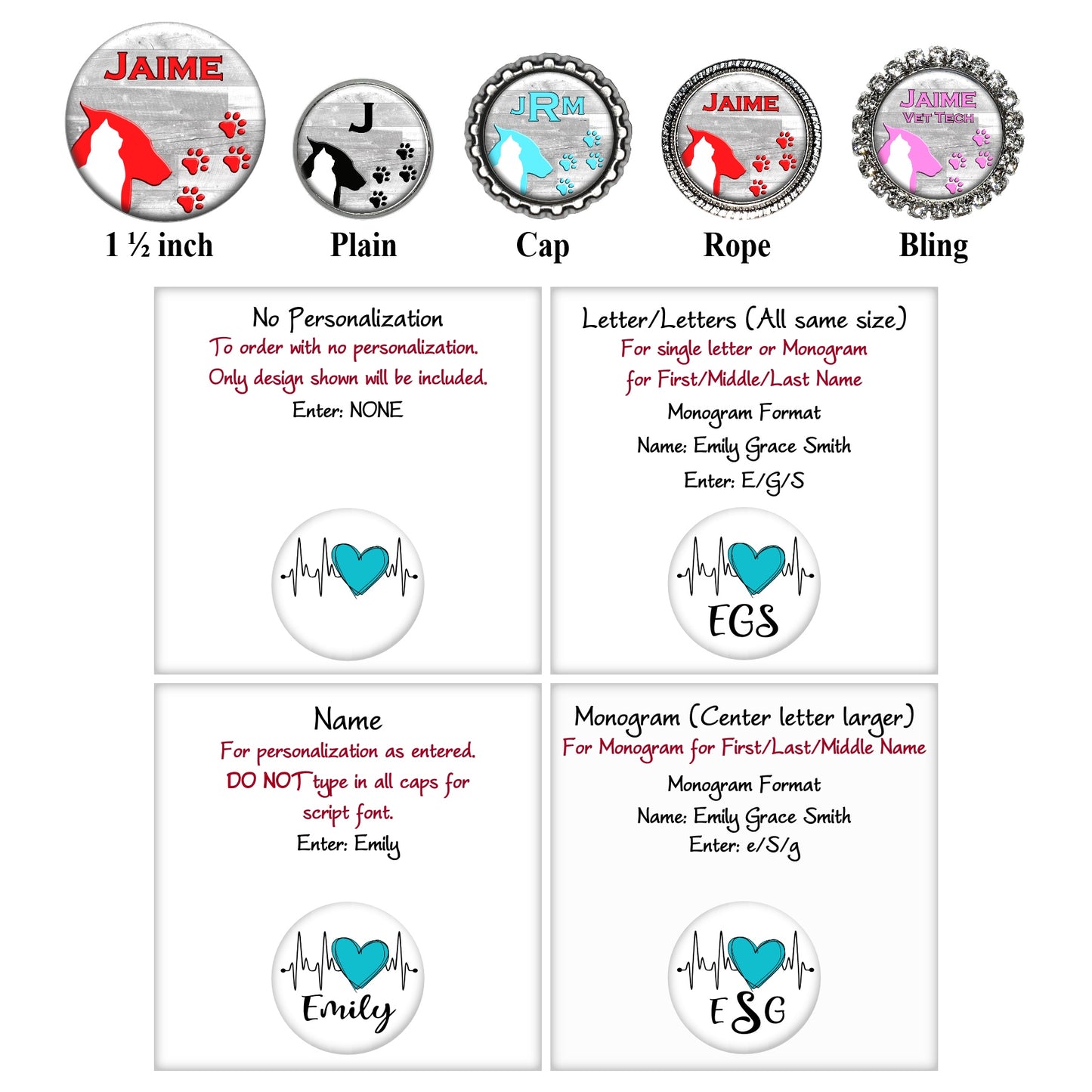 Veterinary Dog Paws (10 Colors) Stethoscope Id Tag