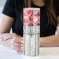 Pink Roses Fence 20 oz Skinny Tumbler