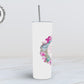 Pink Floral 20 oz Skinny Tumbler