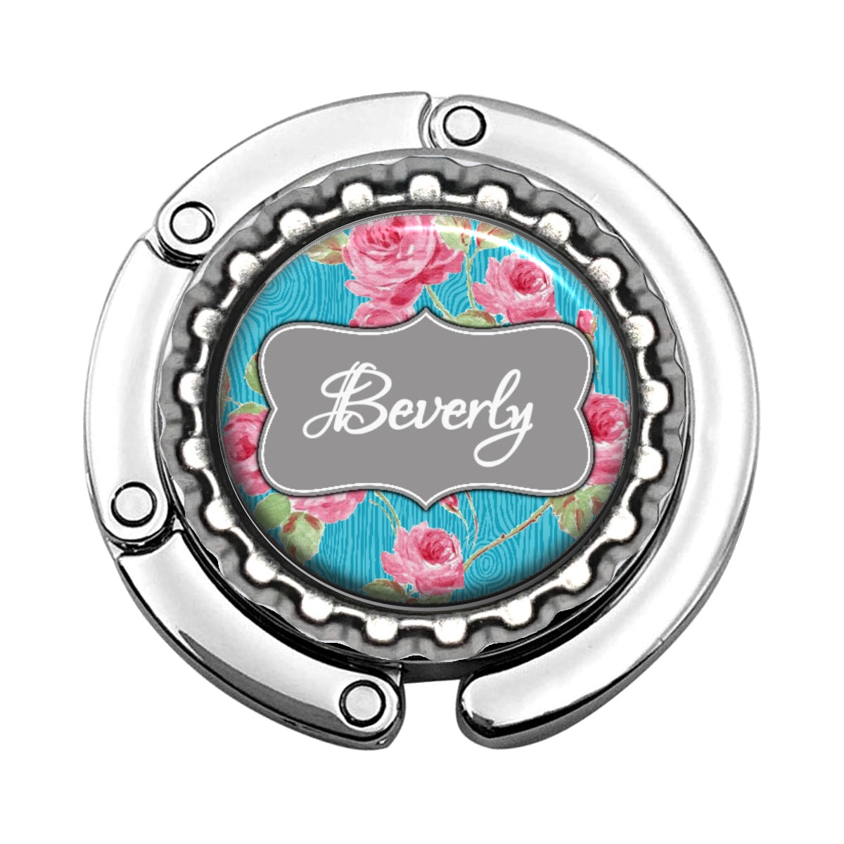 a bottle opener with a picture of roses on it