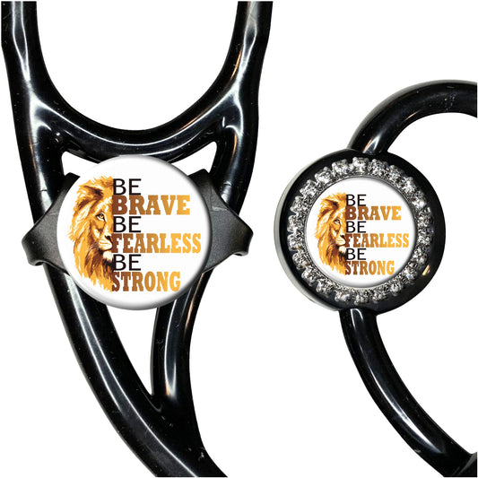 Be Brave, Fearless, Strong Stethoscope Id Tag