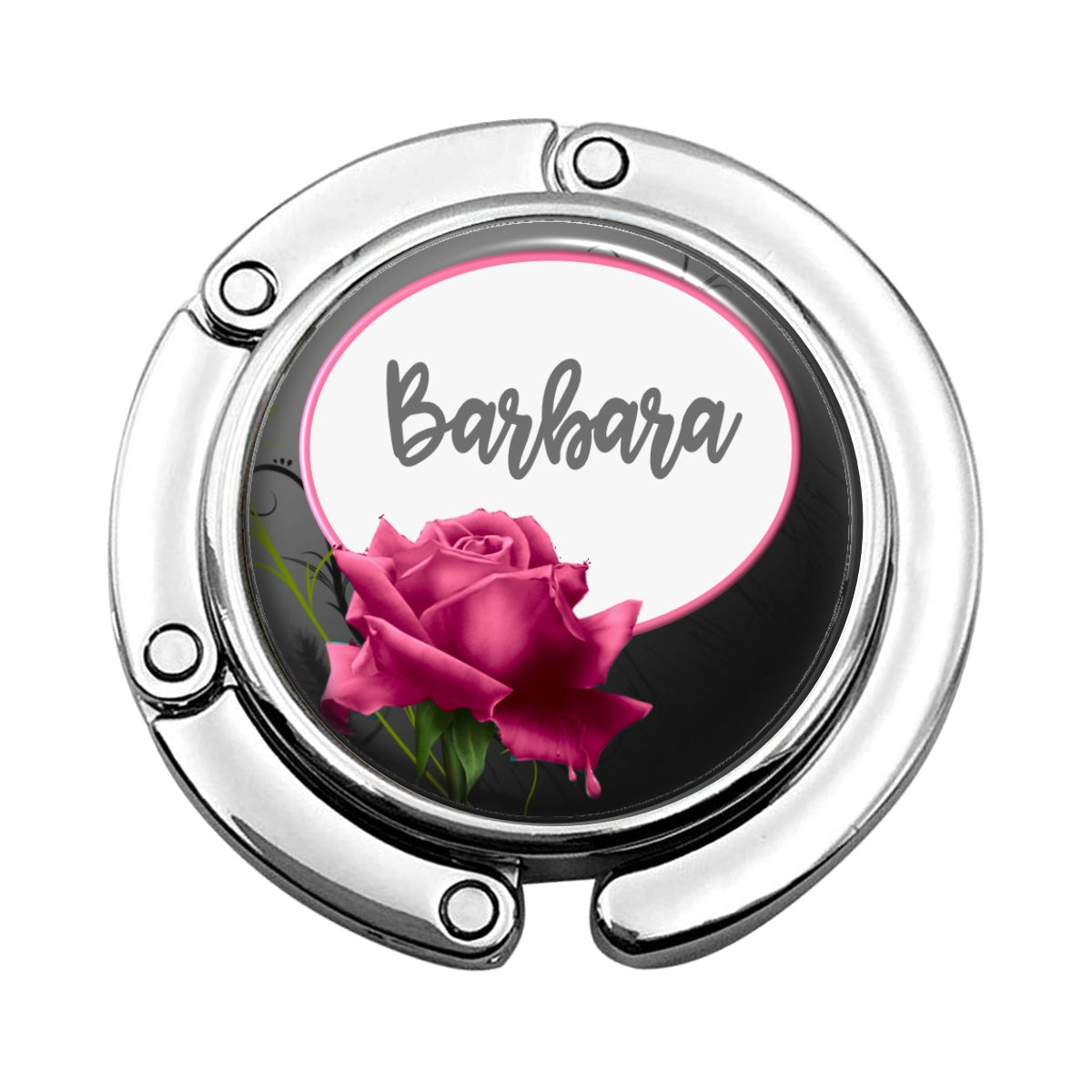 a pink rose sitting on top of a metal object