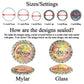 Damask Doodle Frame (8 Colors) Retractable ID Badge Reel Holder