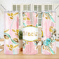 Pink Floral 20 oz Skinny Tumbler