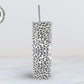 Floral Leopard Print 20 oz Skinny Tumbler