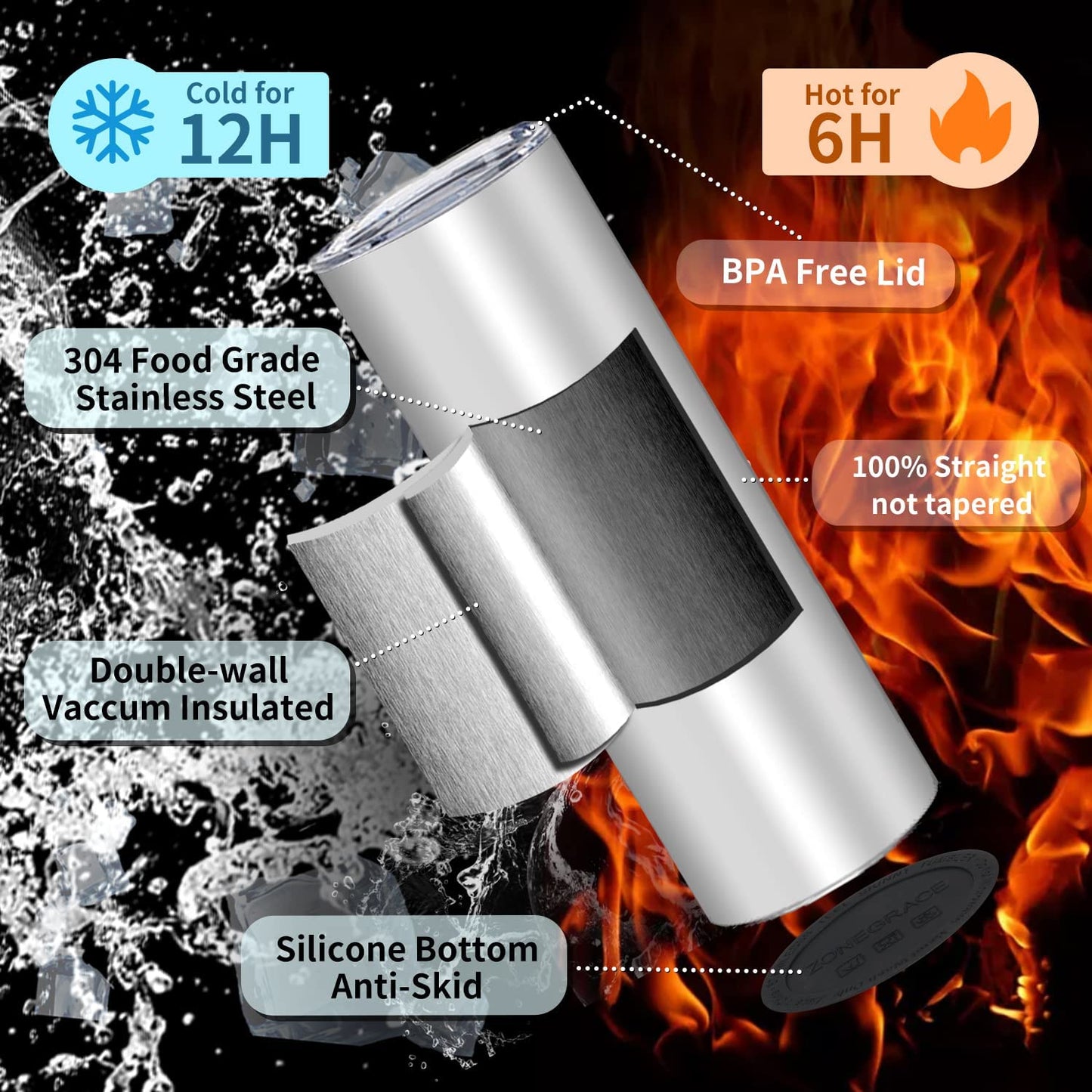 Instant Nurse Coffee 20 oz Skinny Tumbler