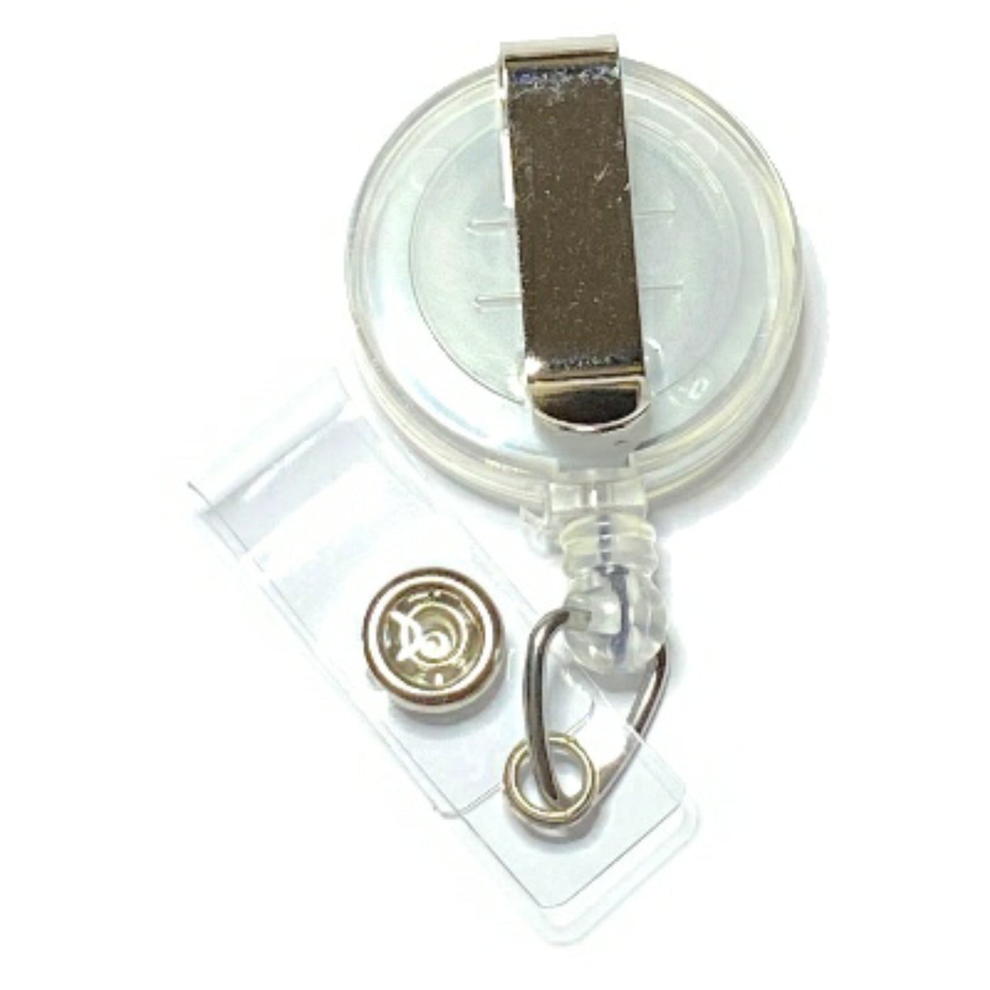 Curly Hair Masked Nurse (4 choices) Retractable ID Badge Reel Holder