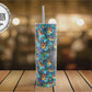 Blue Butterflies 20 oz Skinny Tumbler