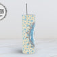 Deer Antlers Floral 20 oz Skinny Tumbler