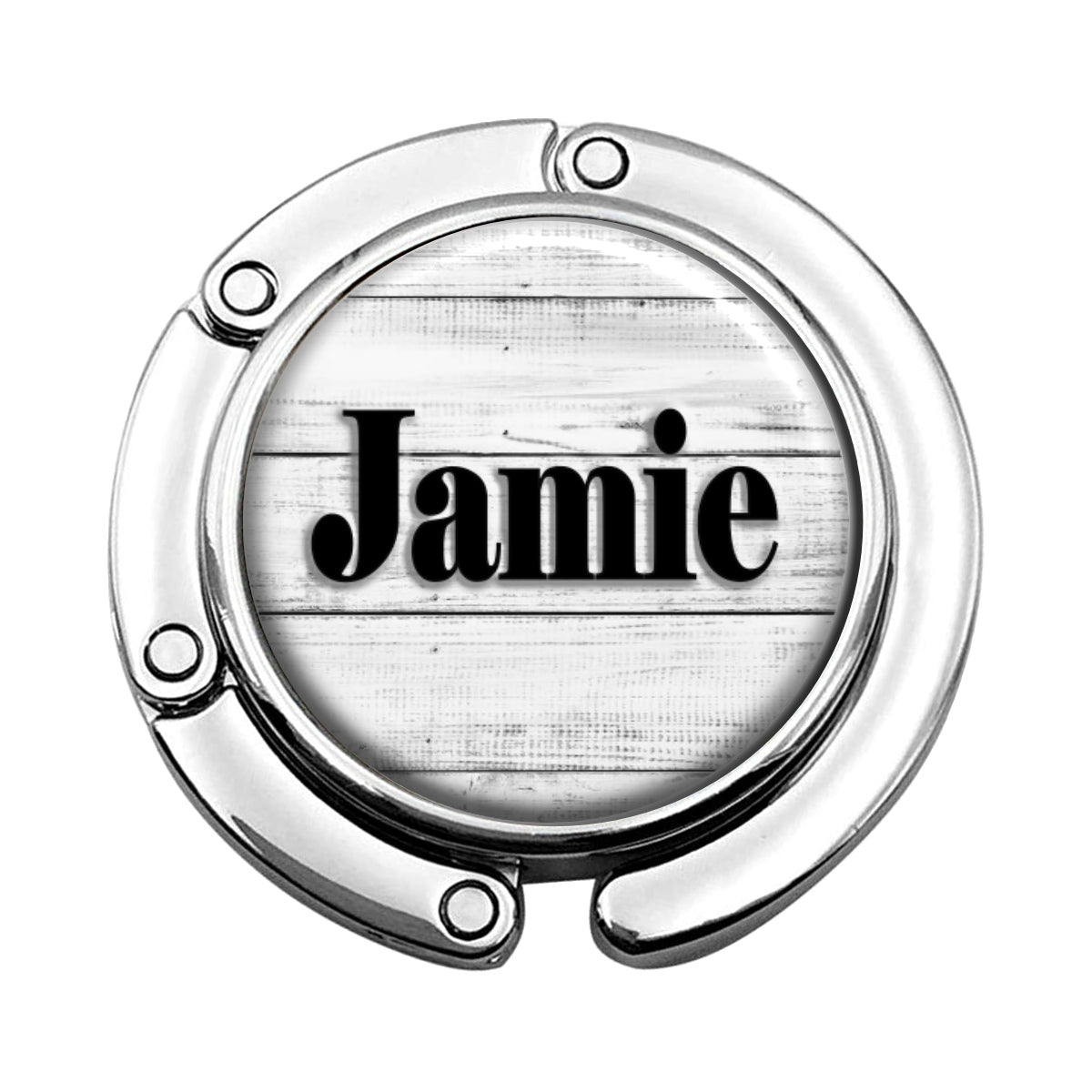 a metal object with the word jamie on it