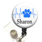 Veterinary Tech Dog Paws Stethoscope Id Tag