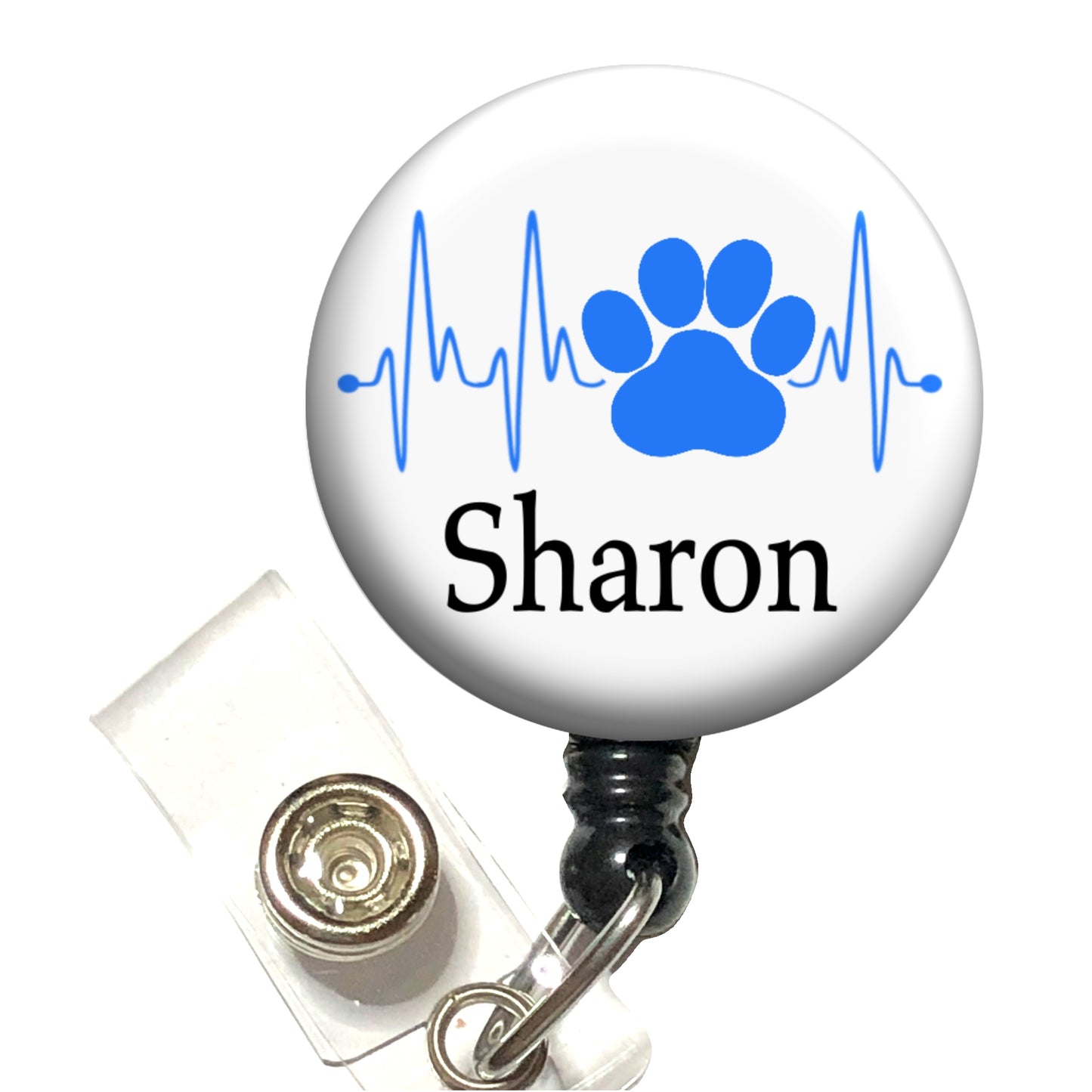 Veterinary Tech Dog Paws Stethoscope Id Tag