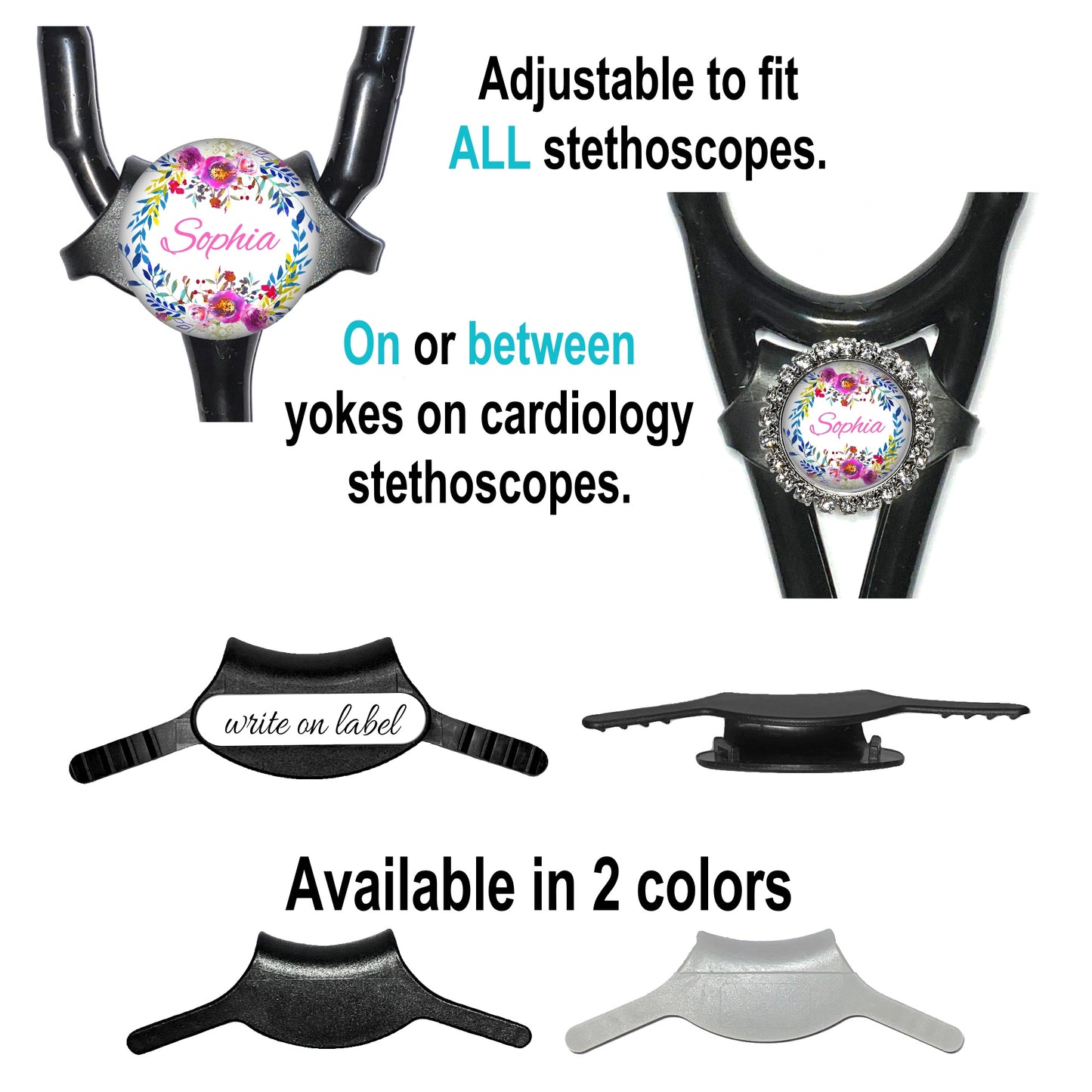 Colorful Butterfly Stethoscope Id Name Tag Stethoscope