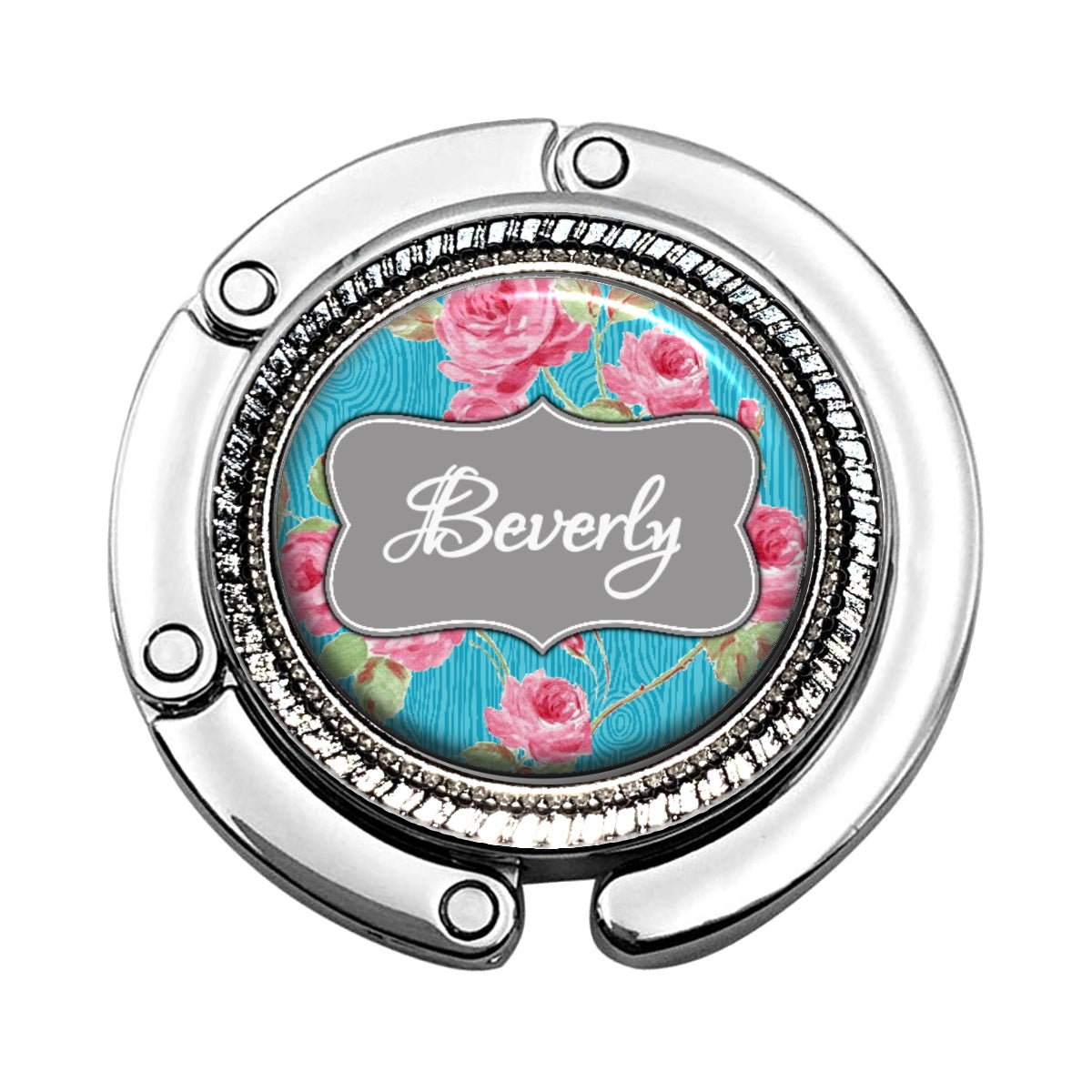 a bottle opener with a picture of roses on it