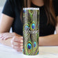 Green Peacock Feathers 20 oz Skinny Tumbler