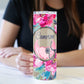 Pink Floral 20 oz Skinny Tumbler